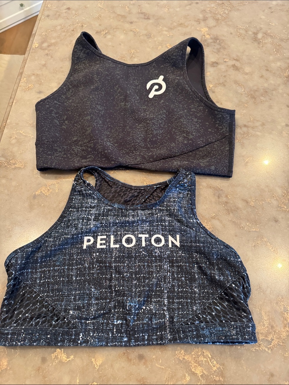 Peloton Black & Navy Blue Sports Bra Duo